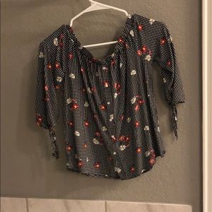 Off the shoulder crop top